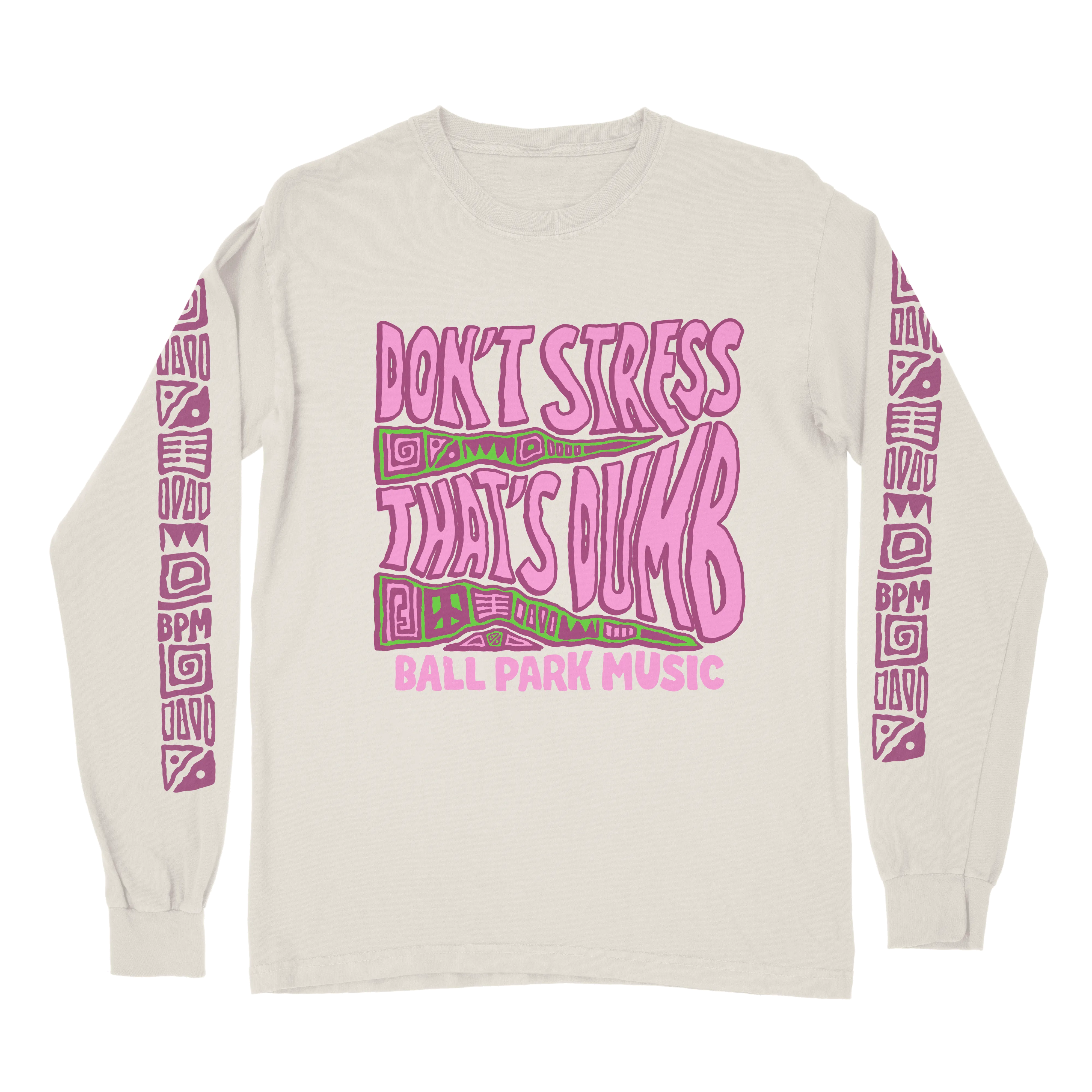 Ball Park Music / Don't Stress Longsleeve (Ecru)