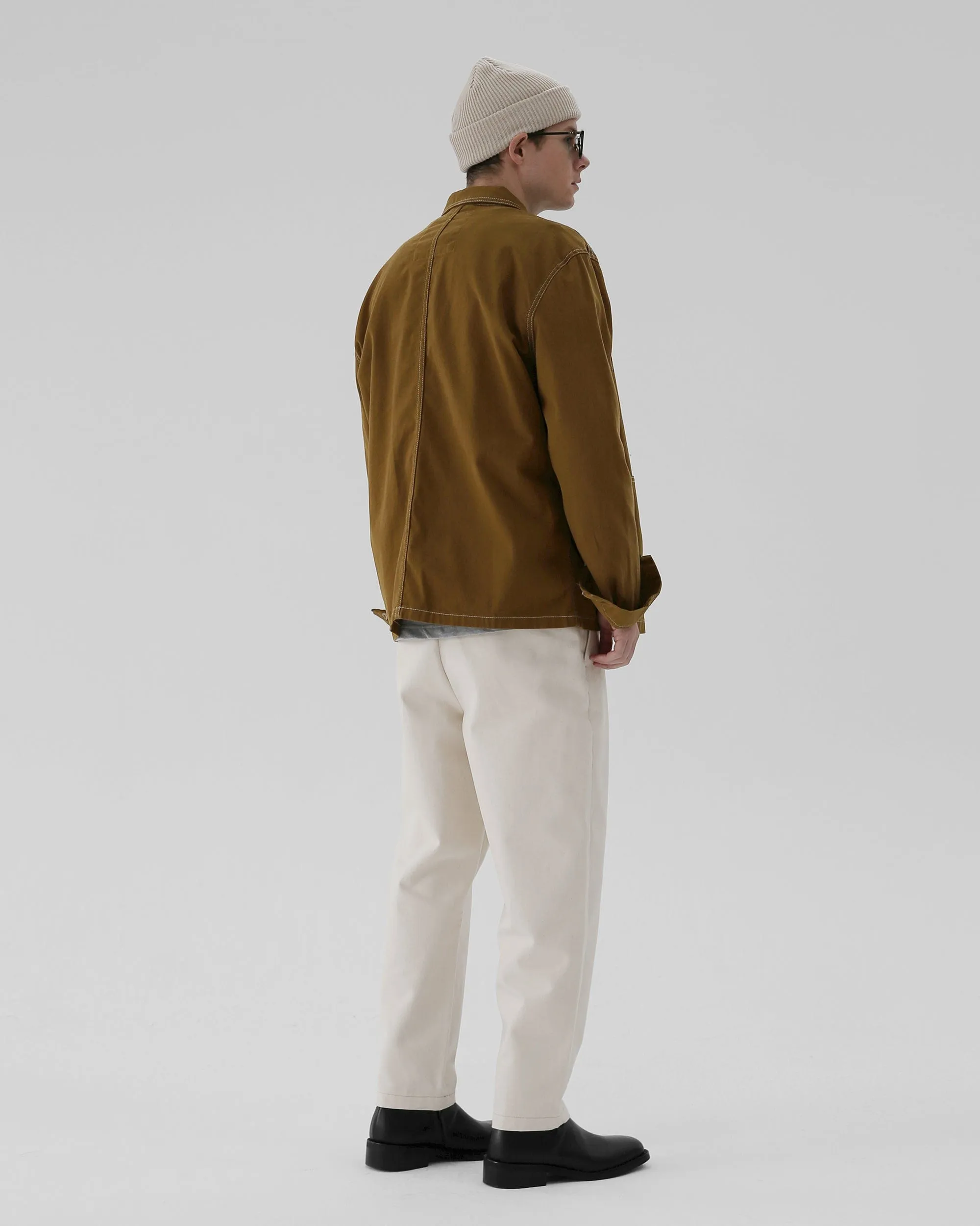 BEANIE / LONG TAIL / BOX LOGO / F OATMEAL