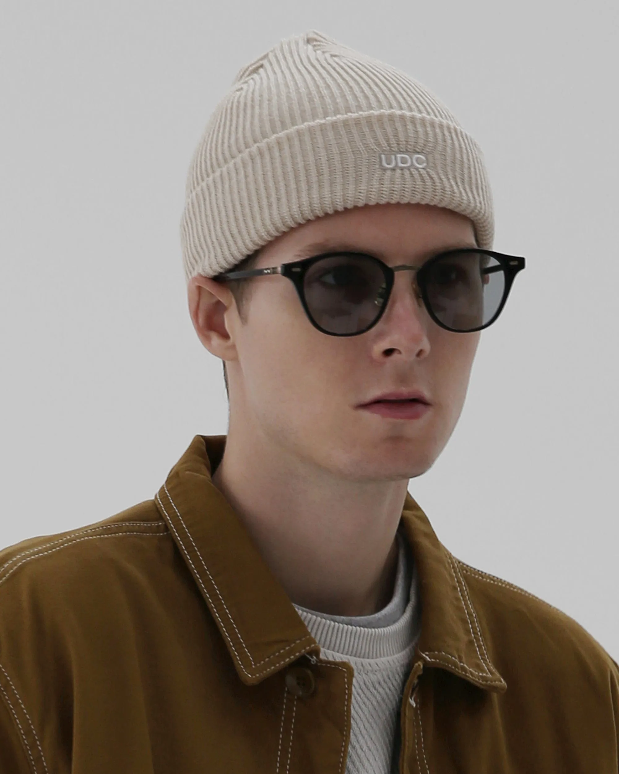 BEANIE / LONG TAIL / BOX LOGO / F OATMEAL