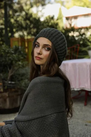 Boucle Rib Knit Berets Hat
