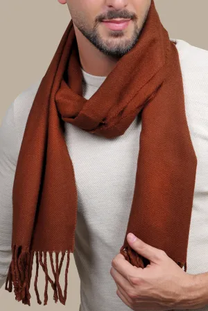 Brick Elegance: Classic Twill Wool Scarf