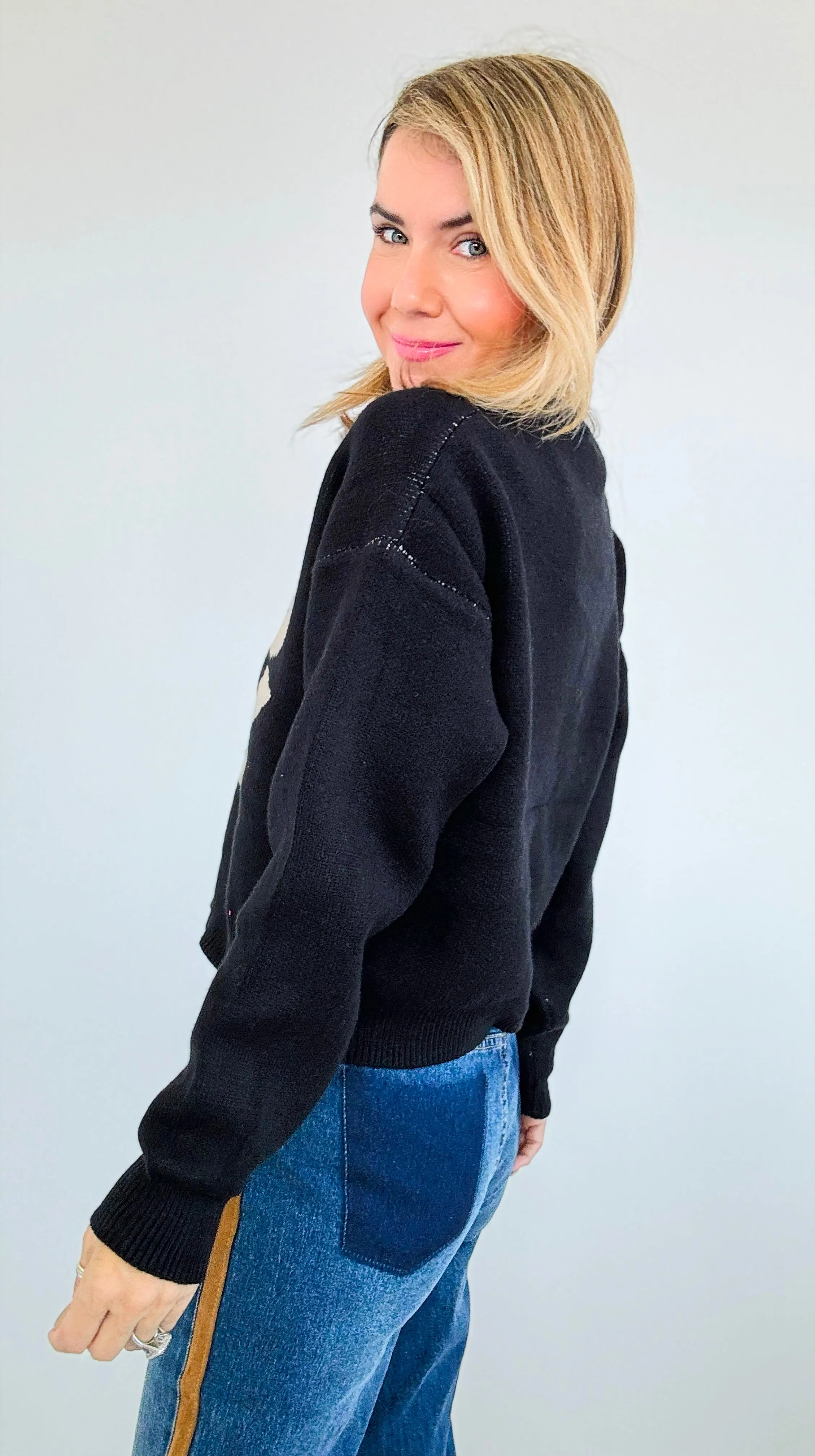 'Busy' Knit Sweater - Black