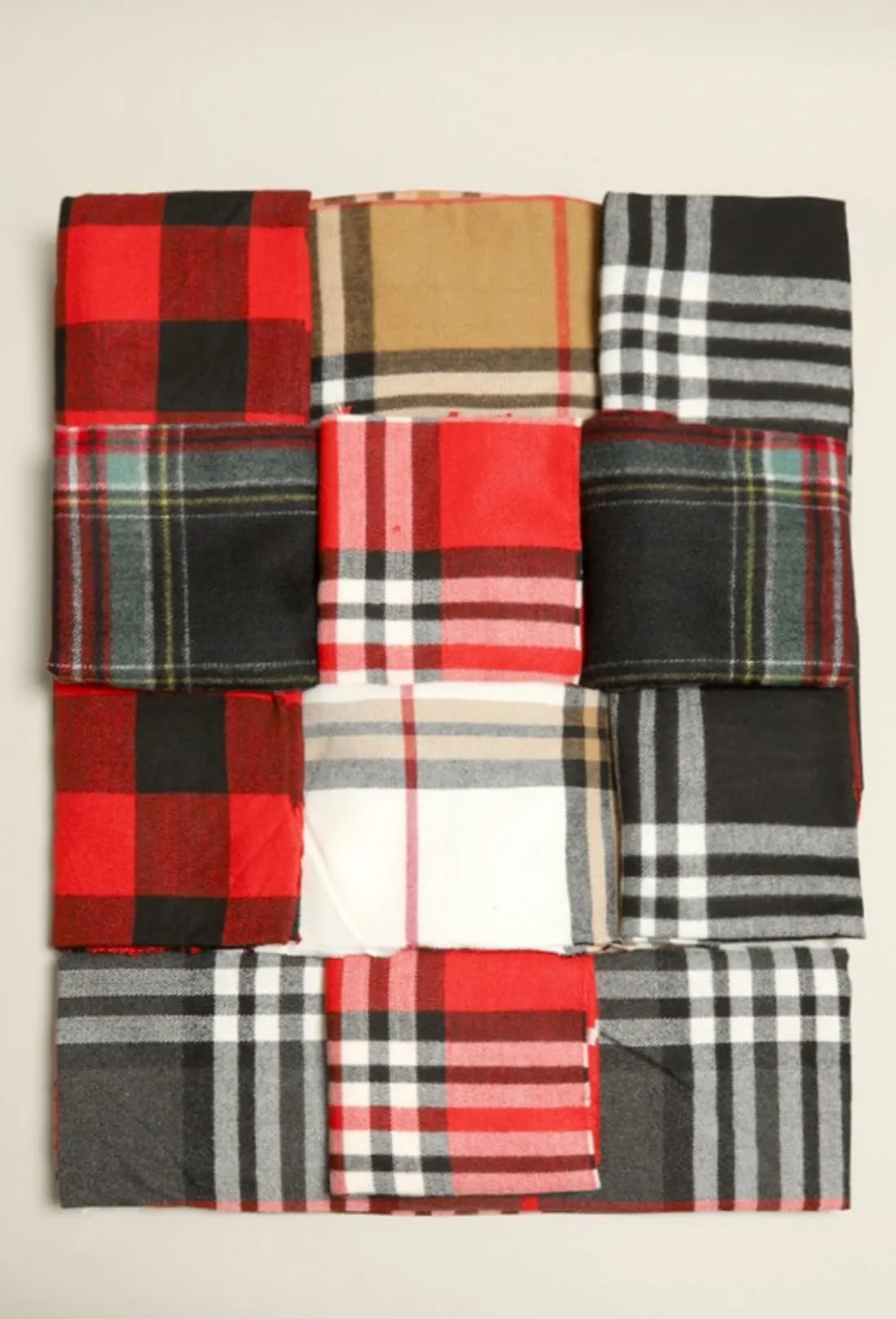 Cashmere Feel Plaid Scarf- Cran. Spice
