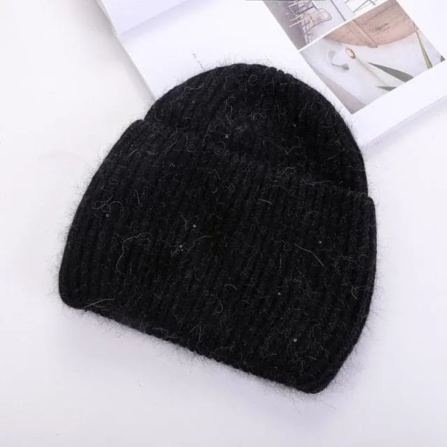CERINA Design Collection Women's Winter Plush Fur Cashmere Beanie Hat