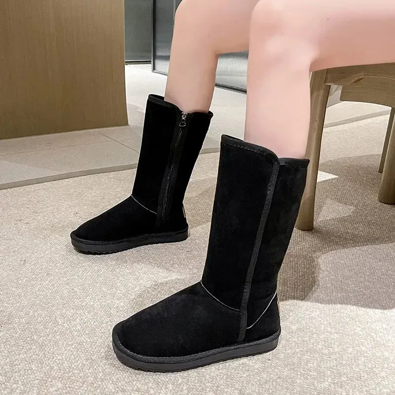 Comfortable Flat Winter Ankle Boots With Zipper for Women | Ideal for Winter