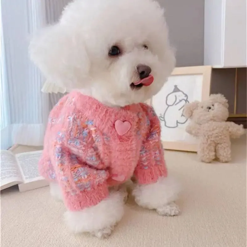 Elk Fashion Winter Sweater Cardigan for Small Pets - Heartwarming Style for Cute Cats and Dogs, Ideal for Chihuahuas