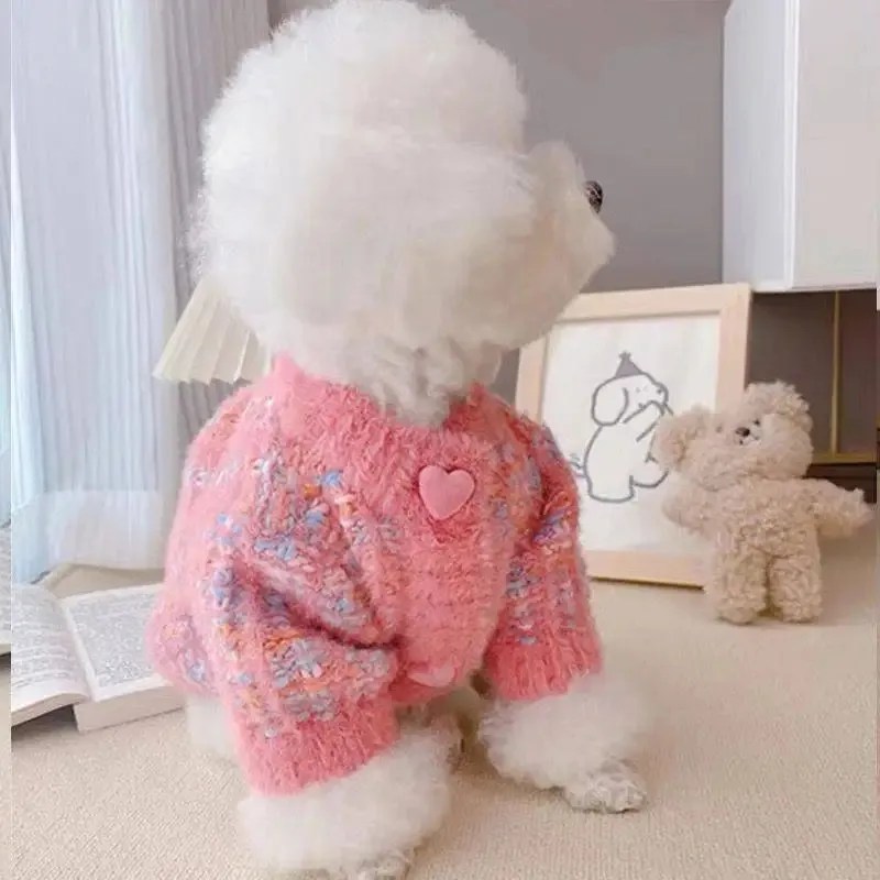 Elk Fashion Winter Sweater Cardigan for Small Pets - Heartwarming Style for Cute Cats and Dogs, Ideal for Chihuahuas