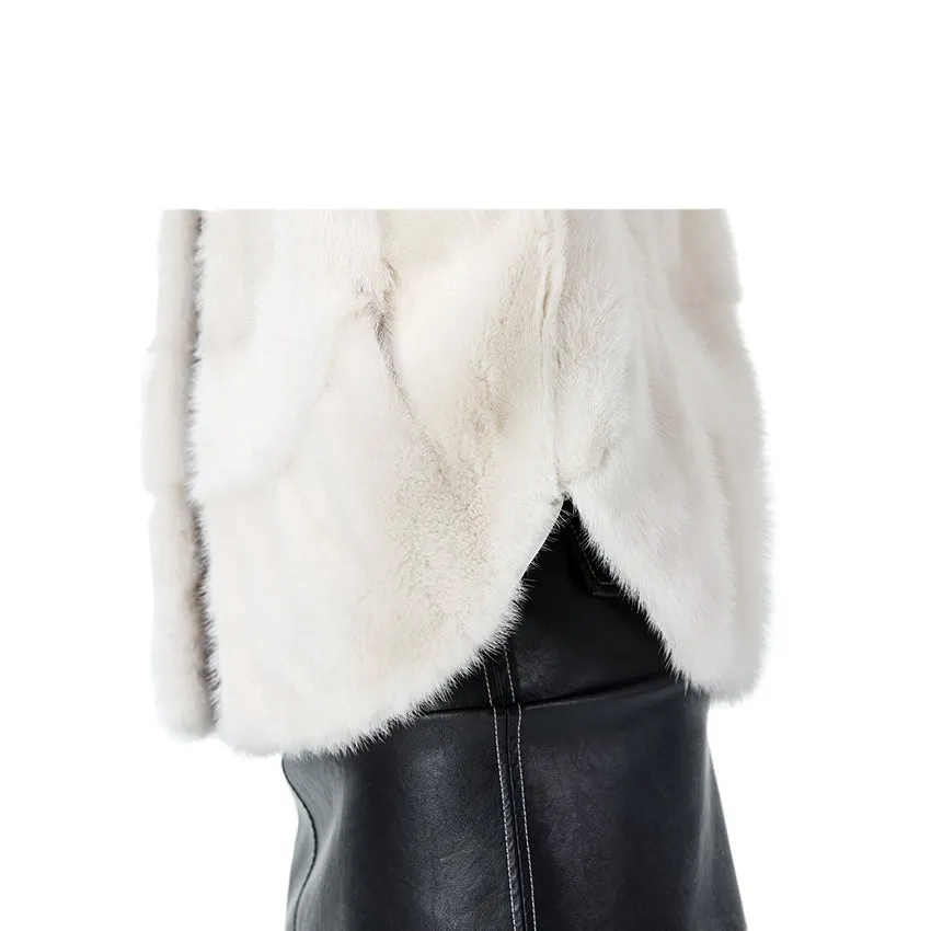 High-End Mink Mandarin Collar Coat