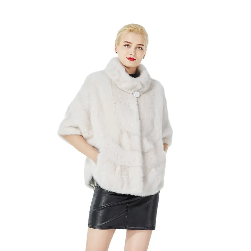 High-End Mink Mandarin Collar Coat