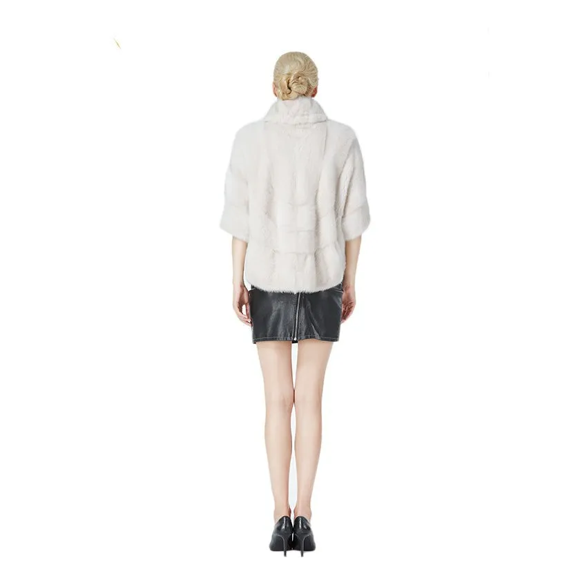 High-End Mink Mandarin Collar Coat