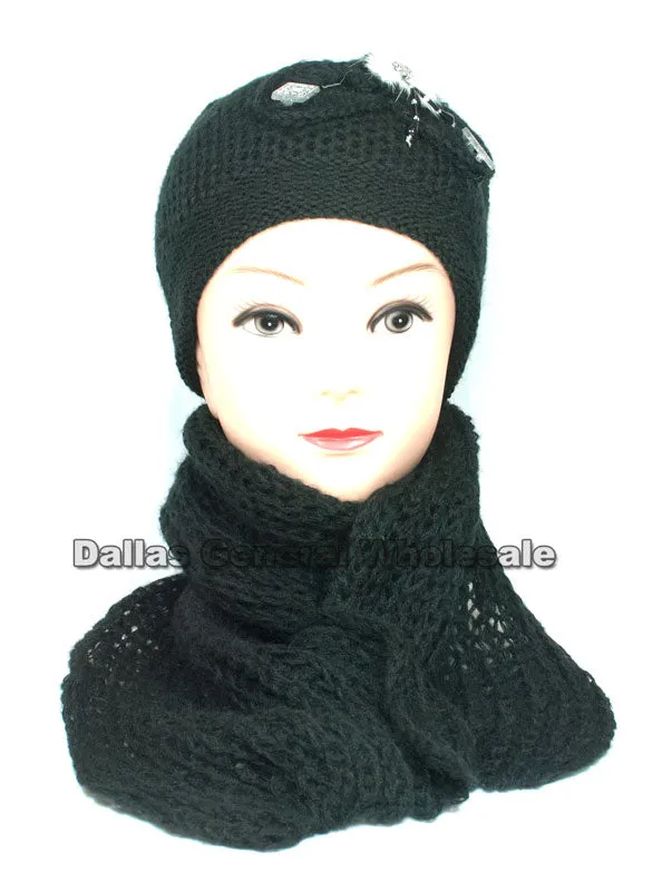 Ladies Beanie and Scarf Set Wholesale