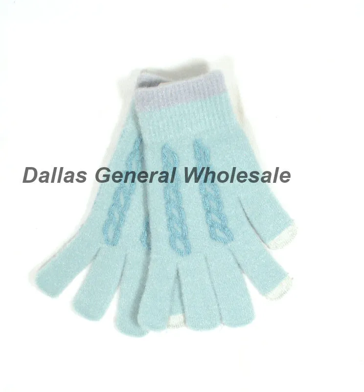 Ladies Cute Knitted Touch Gloves Wholesale