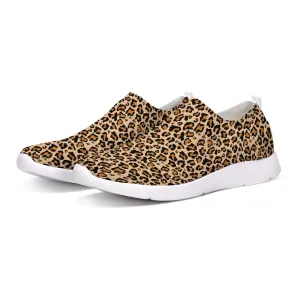Leopard Print Slip On Shoes, Breathable Sneaker Canvas Men Women Animal Print Cheetah Custom Design