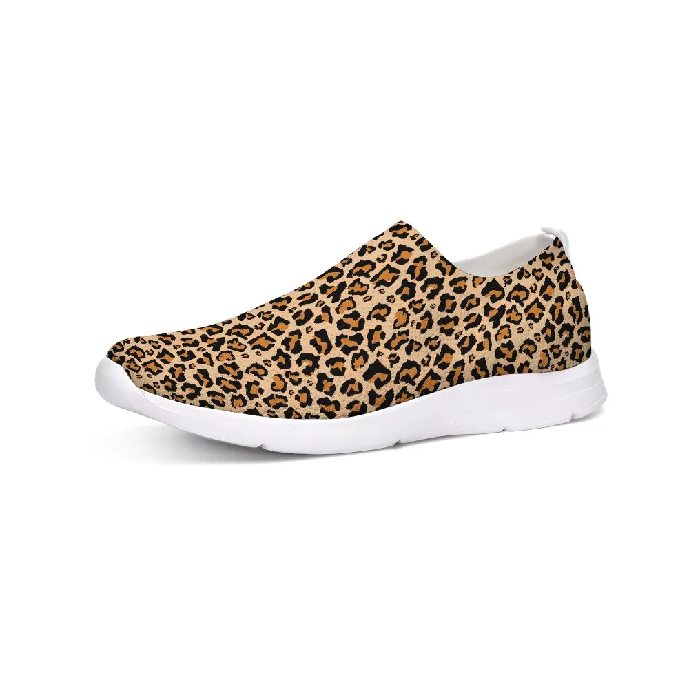 Leopard Print Slip On Shoes, Breathable Sneaker Canvas Men Women Animal Print Cheetah Custom Design