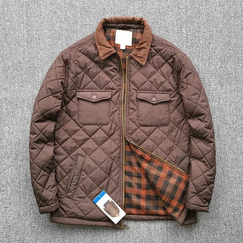Men's Comfortable Zippered Winter Jacket with Pockets | Ideal for Autumn/Winter