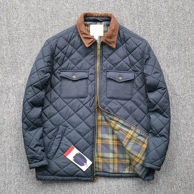 Men's Comfortable Zippered Winter Jacket with Pockets | Ideal for Autumn/Winter