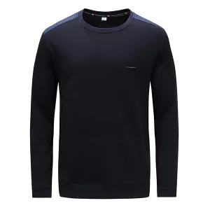 Mens Patchwork Pullover Casual Thicken Cotton T-shirts