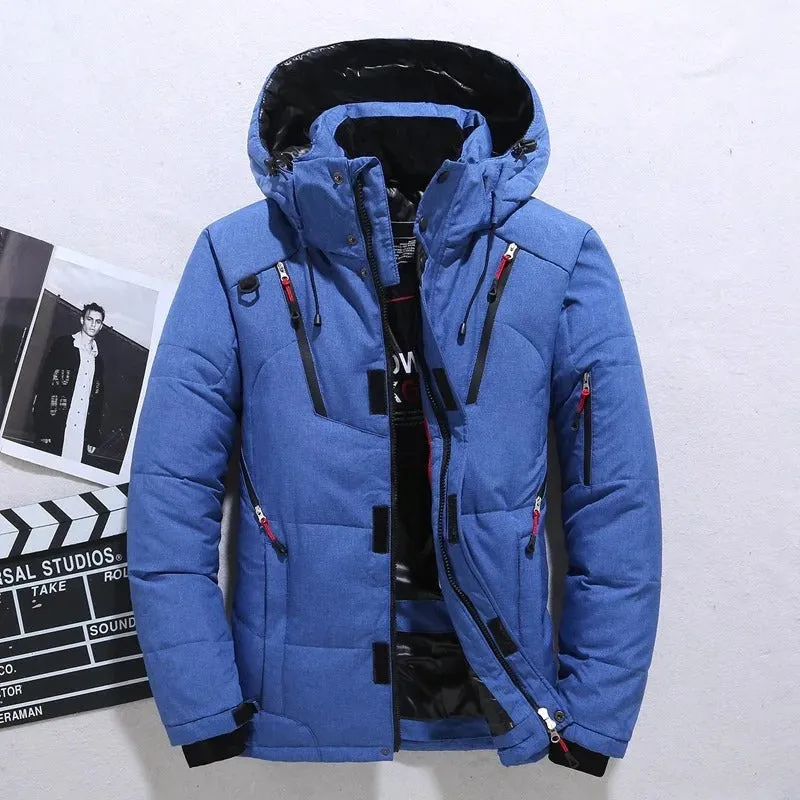 Mens Thick Warm Coat Winter Jacket with Fur Lining and Hood | Ideal for Winter
