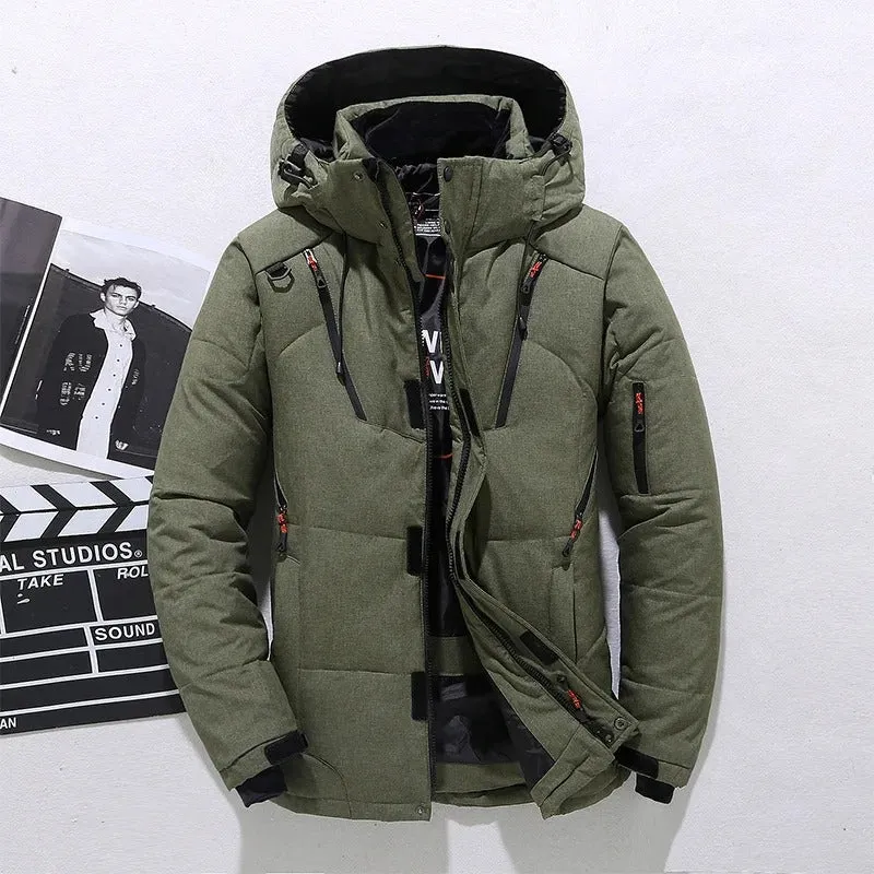 Mens Thick Warm Coat Winter Jacket with Fur Lining and Hood | Ideal for Winter