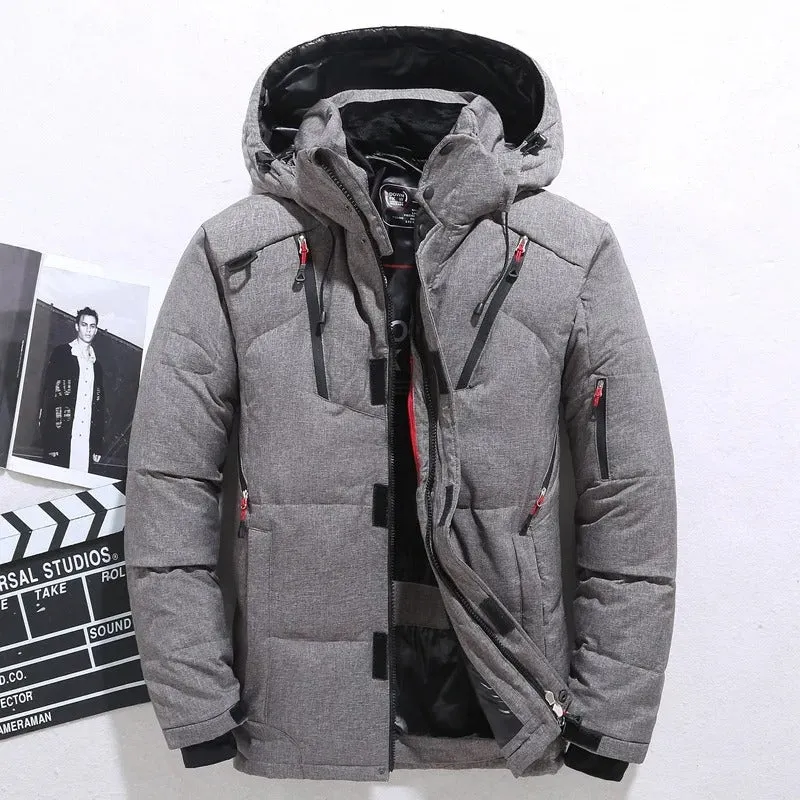 Mens Thick Warm Coat Winter Jacket with Fur Lining and Hood | Ideal for Winter