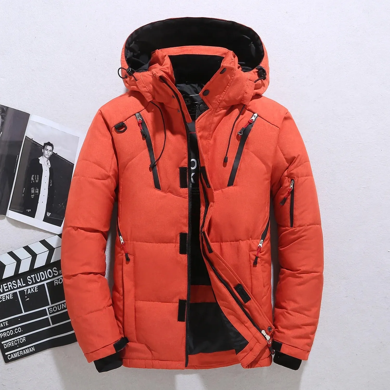 Mens Thick Warm Coat Winter Jacket with Fur Lining and Hood | Ideal for Winter