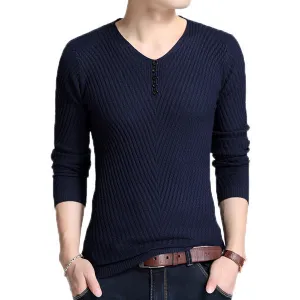 Mens Thicken Thermal Knitted Sweater
