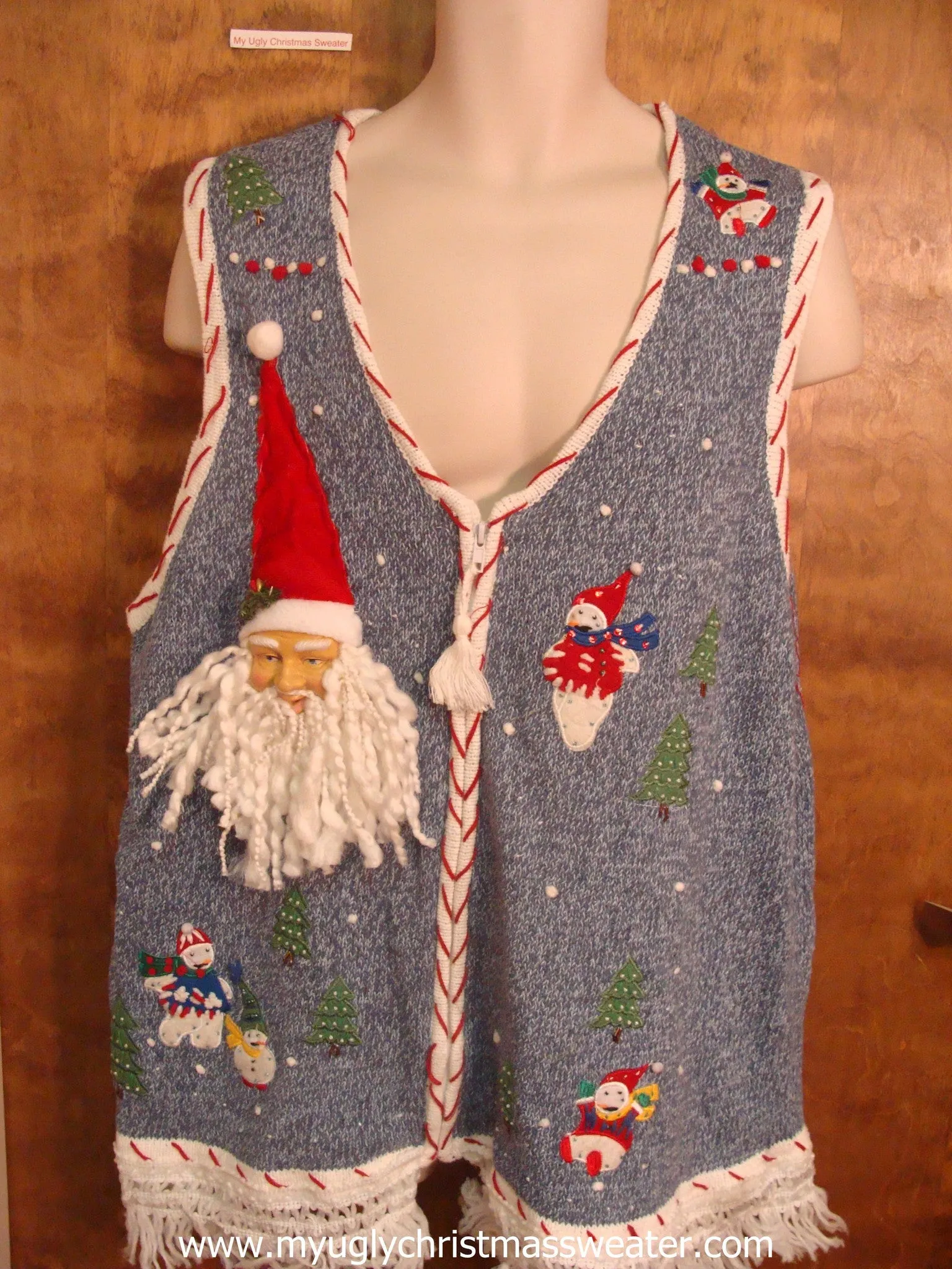 Playing Snowmen Ugly Christmas Sweater Vest