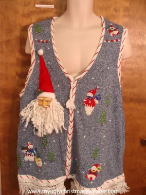 Playing Snowmen Ugly Christmas Sweater Vest