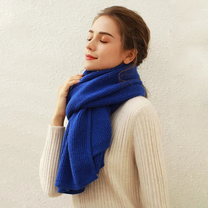 Pure Color Scarves Women Cashmere Scarf Female Autumn Winter Thick Warm Scarf