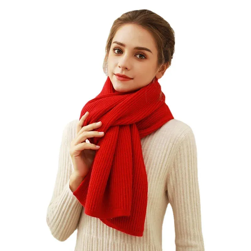 Pure Color Scarves Women Cashmere Scarf Female Autumn Winter Thick Warm Scarf