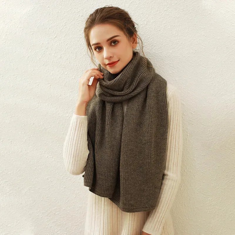 Pure Color Scarves Women Cashmere Scarf Female Autumn Winter Thick Warm Scarf