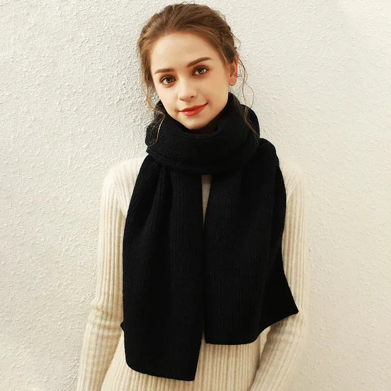 Pure Color Scarves Women Cashmere Scarf Female Autumn Winter Thick Warm Scarf