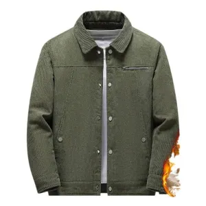 Retro Corduroy Winter Jacket Slim Fit