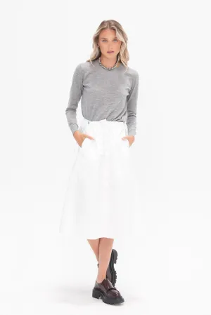 Round Neck Sweater, Heather Melange