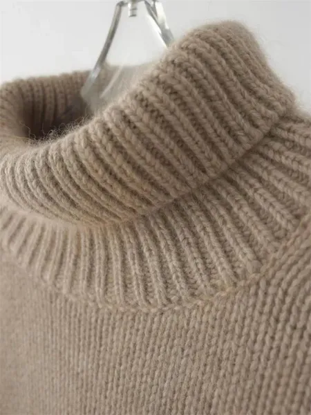 Women's Casual Soft Knitted Turtleneck Jumper | Ideal for Autumn/Winter