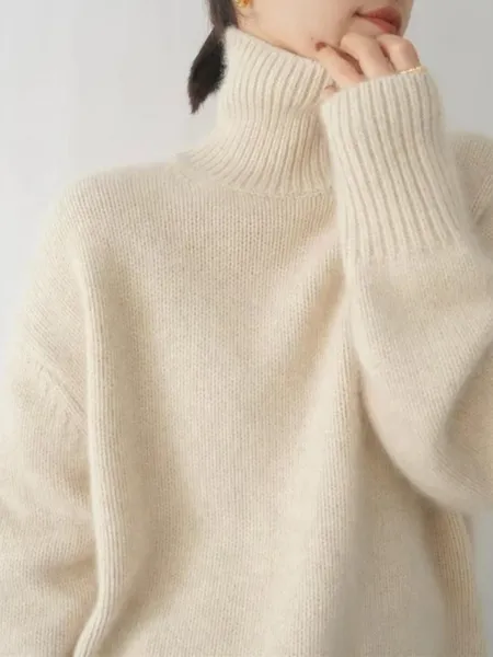 Women's Casual Soft Knitted Turtleneck Jumper | Ideal for Autumn/Winter