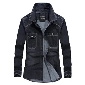 Work Chest Pockets Denim Shits
